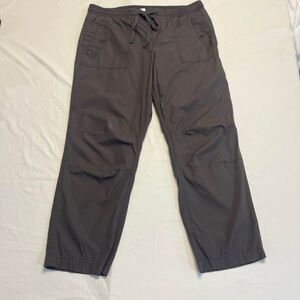 Ann Taylor Loft Lounge Drawstring Pants Large Dark Khaki Comfy Capris Casual